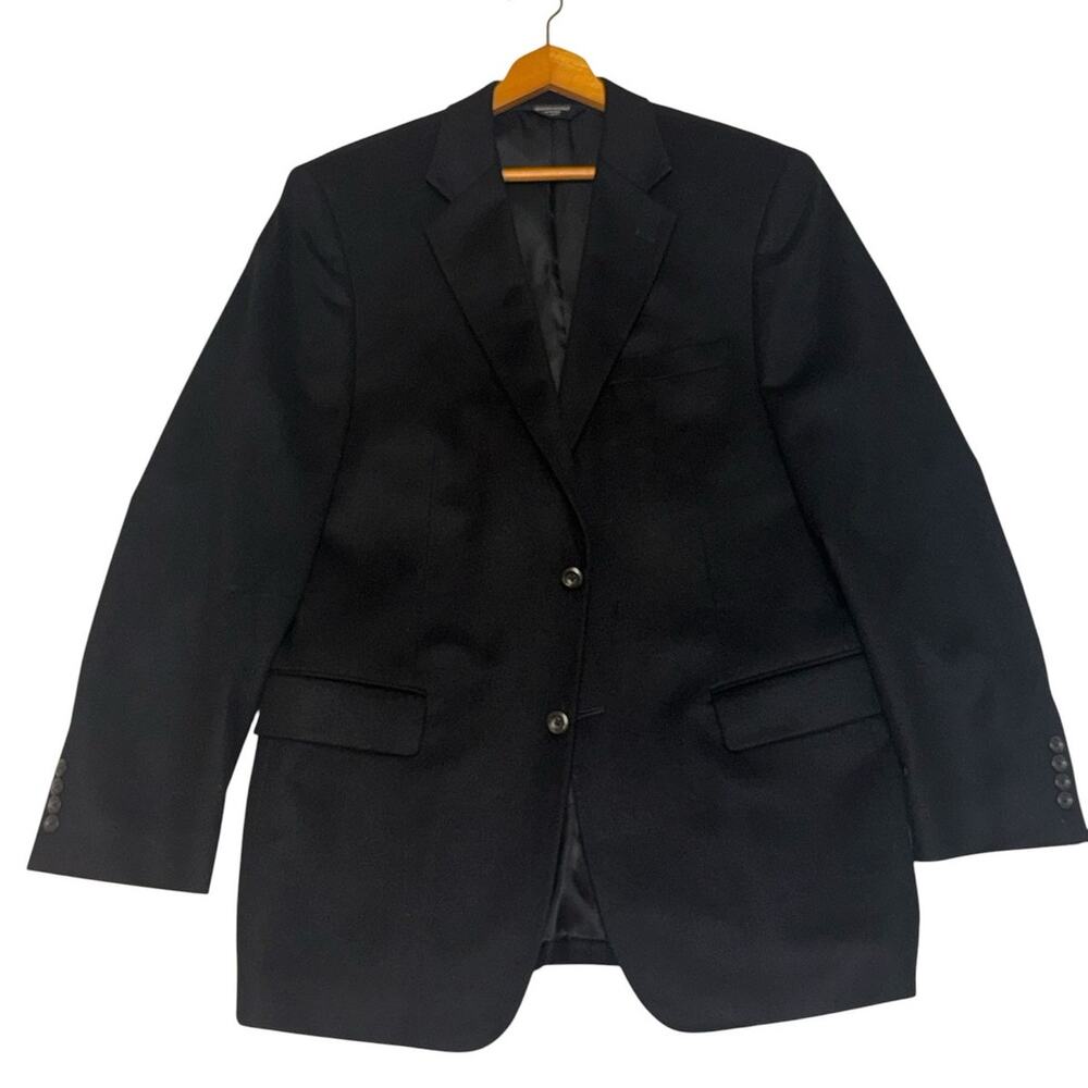 Pronto Uomo Couture Cashmere Blazer 43L Black Sport Coat Quiet Luxury Soft